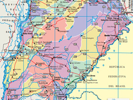 Mapa Rodoviário da Provincia de Corrientes - Argentina | FredLee Na Estrada