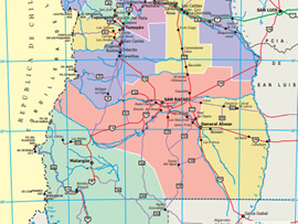 Mapa Rodoviário da Provincia de Mendoza - Argentina | FredLee Na Estrada