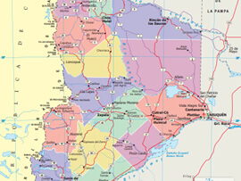 Mapa Rodoviário da Provincia del Neuquén - Argentina | FredLee Na Estrada
