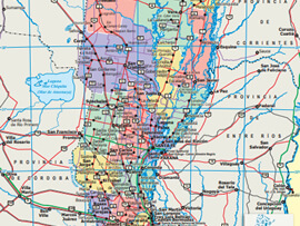 Mapa Rodoviário da Provincia del Santa Fe - Argentina | FredLee Na Estrada