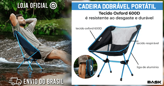 Cadeira Portátil Dobrável Ultraleve Bask