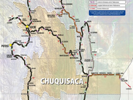 Mapa Rodoviário do Departamento de Chuquisaca - Bolívia | FredLee Na Estrada