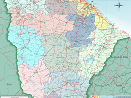 Mapa Rodoviário do Estado do Ceará - Brasil | FredLee Na Estrada