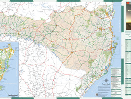 Mapa Rodoviário do Estado de Santa Catarina - Brasil