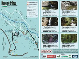 Mapa do Parque Nacional da Serra dos Órgãos - PARNASO | Sede Guapimirim - RJ