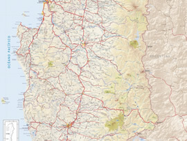 Mapa Rodoviário da Región del Biobío y Región de la Araucanía - Chile | FredLee Na Estrada