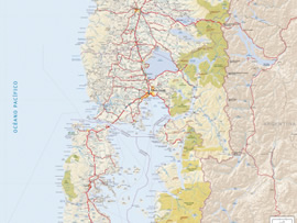Mapa Rodoviário da Región de Los Ríos y Región de Los Lagos - Chile | FredLee Na Estrada