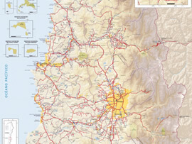 Mapa Rodoviário da Región de Valparaíso y Región Metropolitana de Santiago - Chile | FredLee Na Estrada