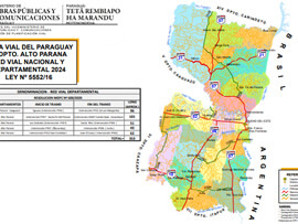 Mapa Rodoviário do Departamento Alto Paraná - Paraguai | FredLee Na Estrada