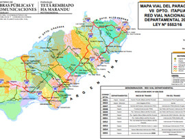 Mapa Rodoviário do Departamento Itapúa - Paraguai | FredLee Na Estrada