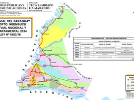 Mapa Rodoviário do Departamento Ñeembucú - Paraguai | FredLee Na Estrada