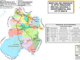 Mapa Rodoviário do Departamento Paraguarí - Paraguai | FredLee Na Estrada