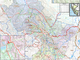 Mapa Rodoviário do Departamento del Cusco - Peru | FredLee Na Estrada