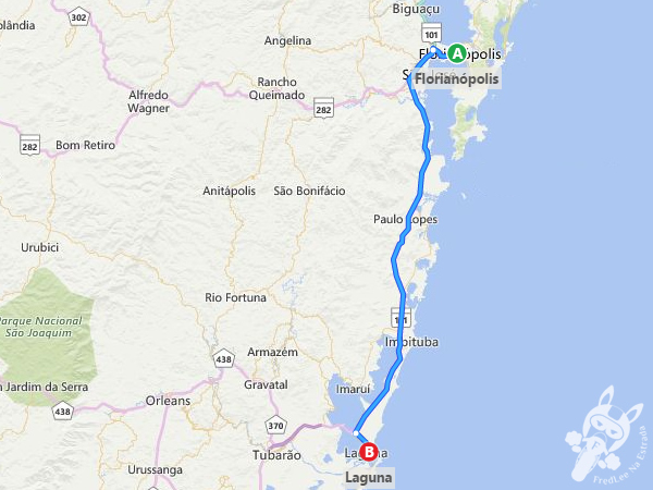 Trajeto de Florianópolis - SC a Laguna - SC | FredLee Na Estrada