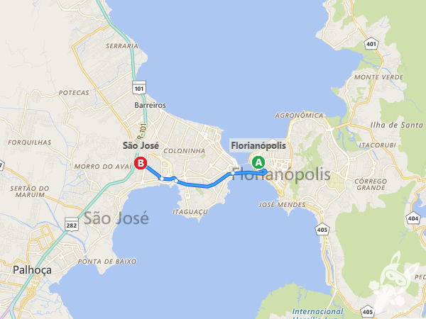 Trajeto de Florianópolis - SC a São José - SC | FredLee Na Estrada