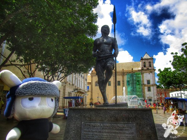 Estátua de Zumbi dos Palmares - Praça da Sé | Salvador - Bahia - Brasil | FredLee Na Estrada