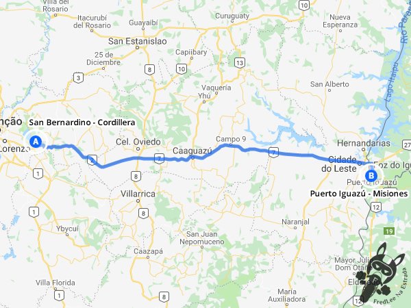 Trajeto entre San Bernardino - Cordillera - Paraguai e Puerto Iguazú - Misiones - Argentina | FredLee Na Estrada