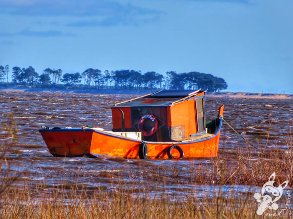 Barco de pesca artesanal em Lago Merín - Río Branco - Cerro Largo - Uruguai | FredLee Na Estrada