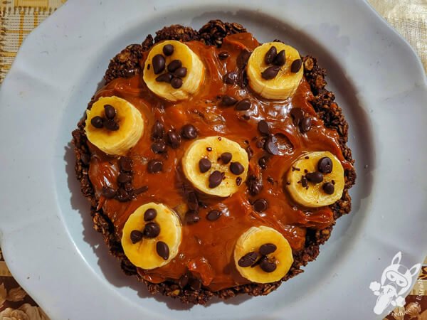 Torta artesanal de aveia - banana - cacau - doce de leite | La Coronilla - Rocha - Uruguai | FredLee Na Estrada