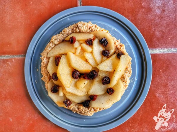 Tortilha de aveia com doce de leite e pera - Camping Municipal Arequita | Minas - Lavalleja - Uruguai | FredLee Na Estrada