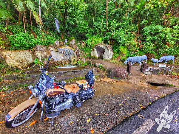 Harley-Davidson ao lado de uma cachoeira na Serra da Cabeça da Anta (SP-079) | Tapiraí - São Paulo - Brasil | FredLee Na Estrada Harley-Davidson ao lado de uma cachoeira na Serra da Cabeça da Anta (SP-079) | Tapiraí - São Paulo - Brasil | FredLee Na Estrada